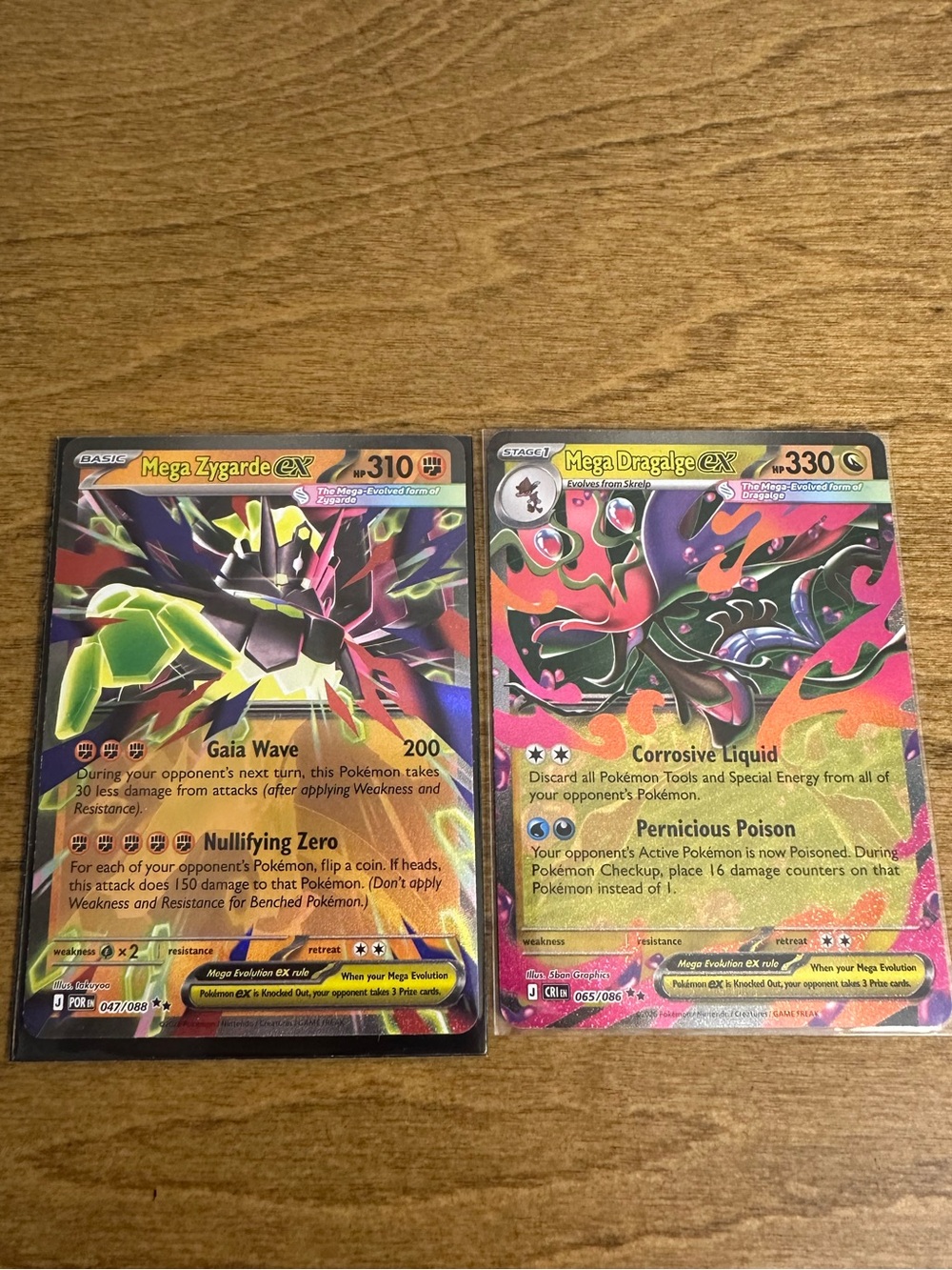 Lot of 2 EX Pokemon Cards - Zygarde and Dragalge